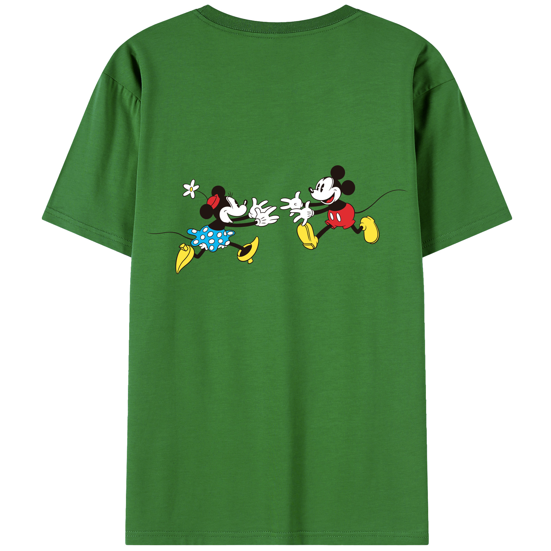 （画像用） ミッキーマウス Mickey Mouse レディース半袖Tシャツ(バックプリント)